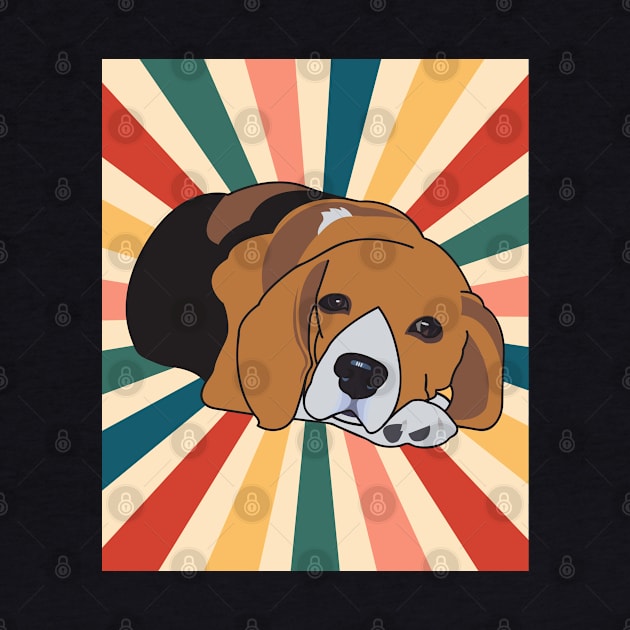 Cute Beagle Dog Breed 80s 90s Retro Style Vintage Design Animal Pet by Inspirational And Motivational T-Shirts